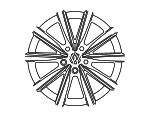 5N0601025AN88Z - : Wheel, Alloy for Volkswagen: Tiguan, Tiguan Limited Image