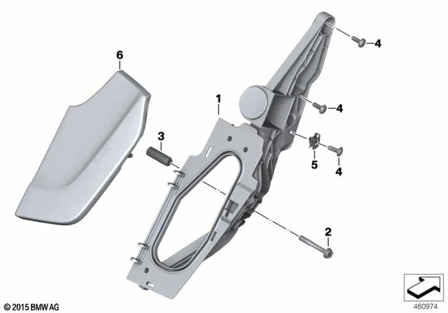46637705412 - Frame and Mounting Parts: Bracket for Foot Guard, Right -  for BMW-Motorrad Image