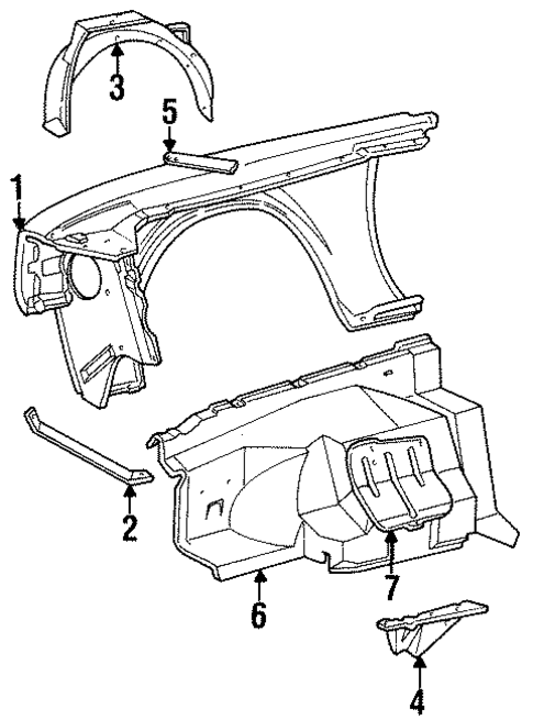 Fender & Components for 1987 Chrysler Fifth Avenue #0