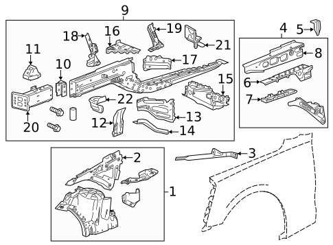 Structural Components & Rails for 2018 Chevrolet Camaro #0