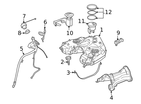 Fuel System Components for 2007 Mercedes-Benz R 63 AMG&reg; #1