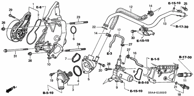 Water Pump for 2003 Honda CR-V #0