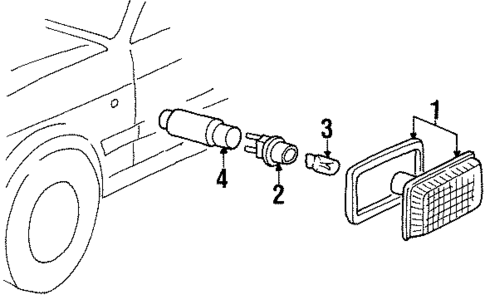 Side Marker & Signal Lamps for 1998 Audi Cabriolet #0