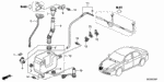 91511SJ8003 - Electrical/Exhaust/Heater/Fuel: CLIP, WASHER TUBE for Acura Image