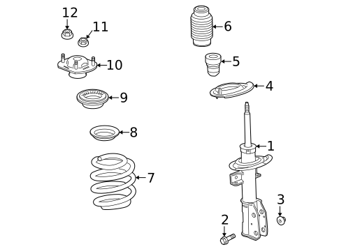 Struts & Components for 2012 Buick Enclave #0