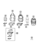 7XD01TX7AC - : Front Seat Cushion Cover, Left for Mopar Image