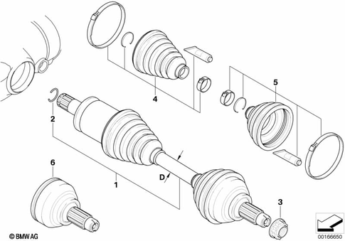 Drive Shaft for 2004 BMW 325xi #0