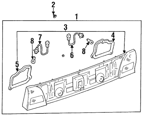 Backup Lamps for 1996 Toyota Camry #0