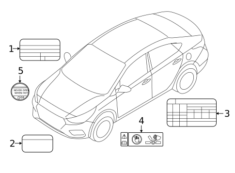 Labels for 2022 Hyundai Accent #0