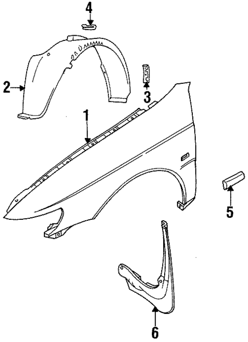 Exterior Trim - Fender for 1998 Saab 900 #0