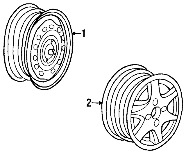 42700SV7A01 - : Wheel, Steel for Honda Image