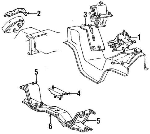 Engine & Trans Mounting for 1997 Ford F-250 HD #0