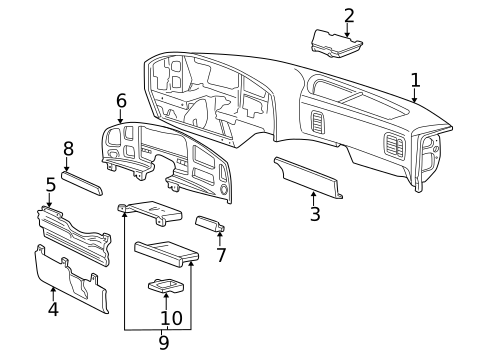 Instrument Panel for 1993 Ford E-350 Econoline #0