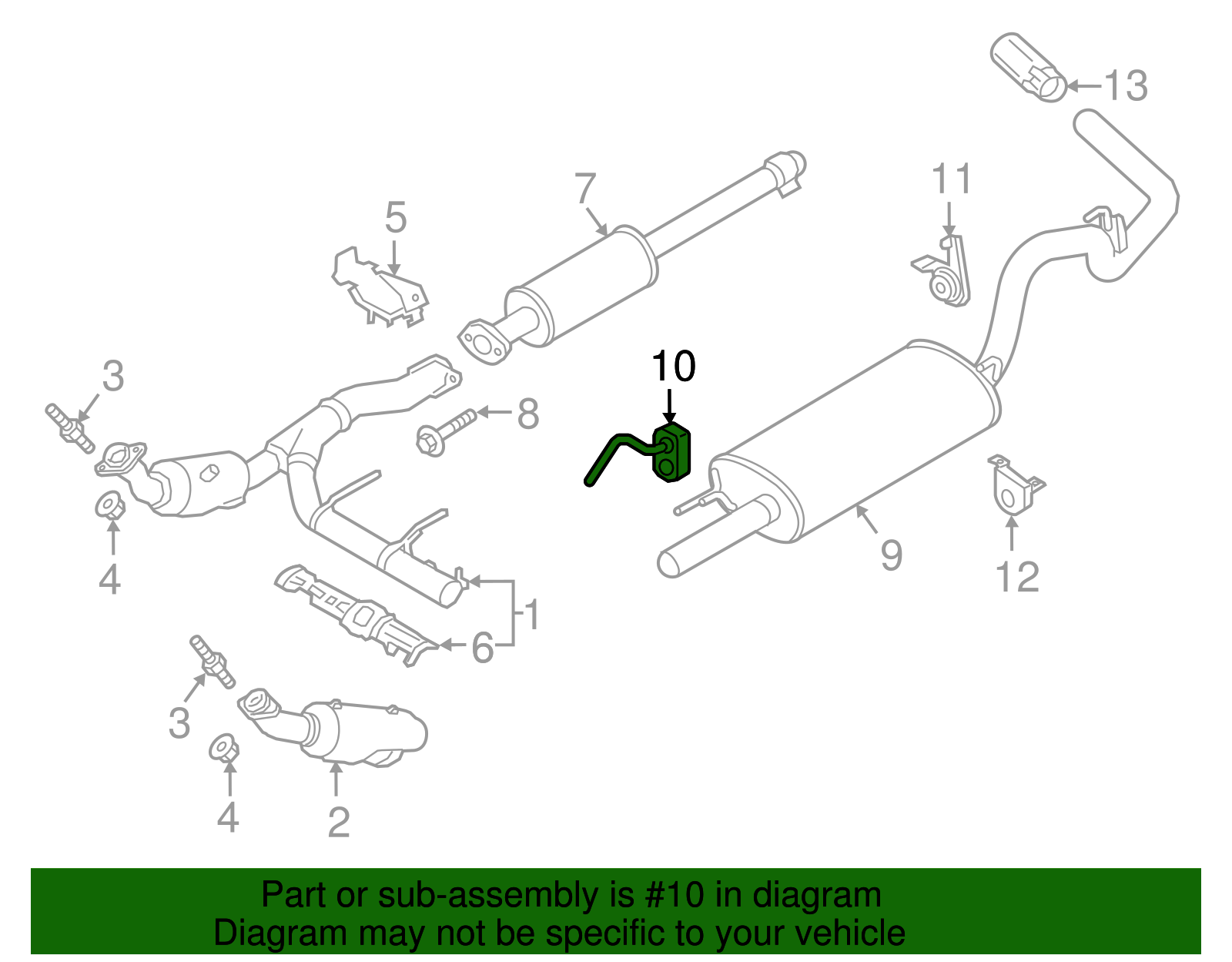 8L1Z-5260-A - Exhaust System Hanger Bracket - 2007-2017 Ford - View #4