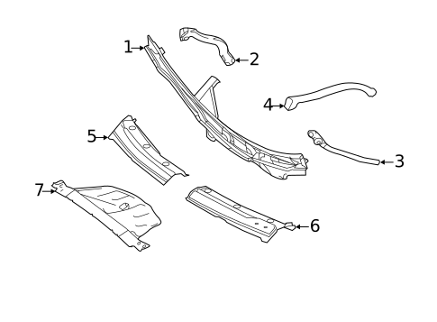 Cowl for 2009 Mercedes-Benz R350 #0