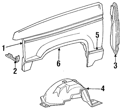 Exterior Trim - Fender for 1991 Ford Explorer #0