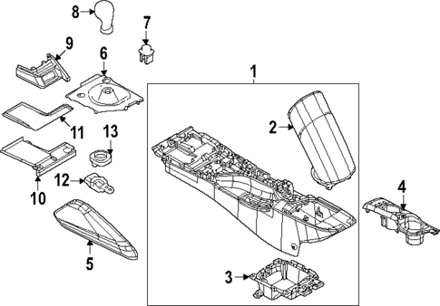 Center Console for 2023 Nissan Z #1