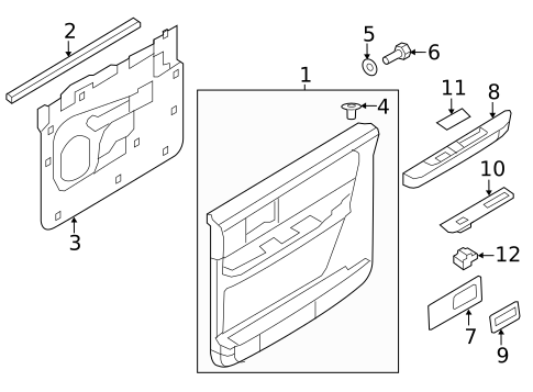Interior Trim - Rear Door for 2009 Lincoln Navigator #0