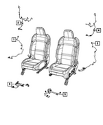 68654268AA - Electrical: Seat Back Wiring for Mopar Image
