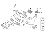51118046013 - Vehicle Trim: Trim Cover, Bumper, Primed, Front for BMW Image