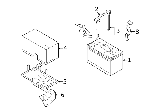 Battery for 2007 Hyundai Entourage #0