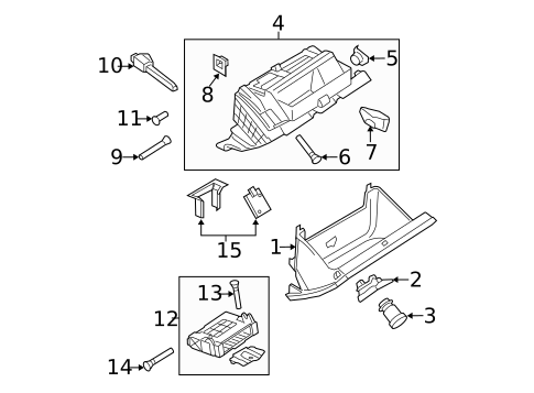 Glove Box for 2009 Volkswagen Passat #0