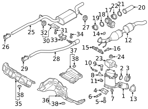 Exhaust Components for 2012 Volkswagen Passat #0