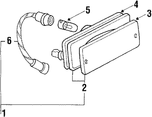 Side Marker Lamps for 1989 Hyundai Excel #1