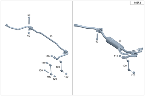 Rear Torsion Bar for 2025 Mercedes-Benz EQE 500 SUV #0