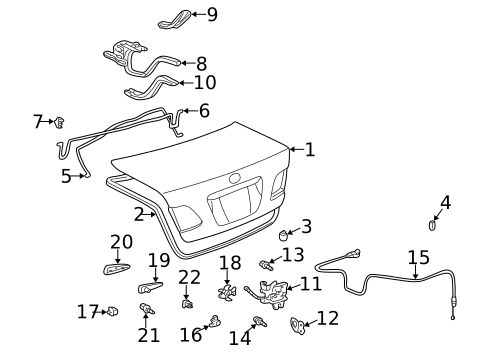 Lid & Components for 2003 Lexus ES300 #0