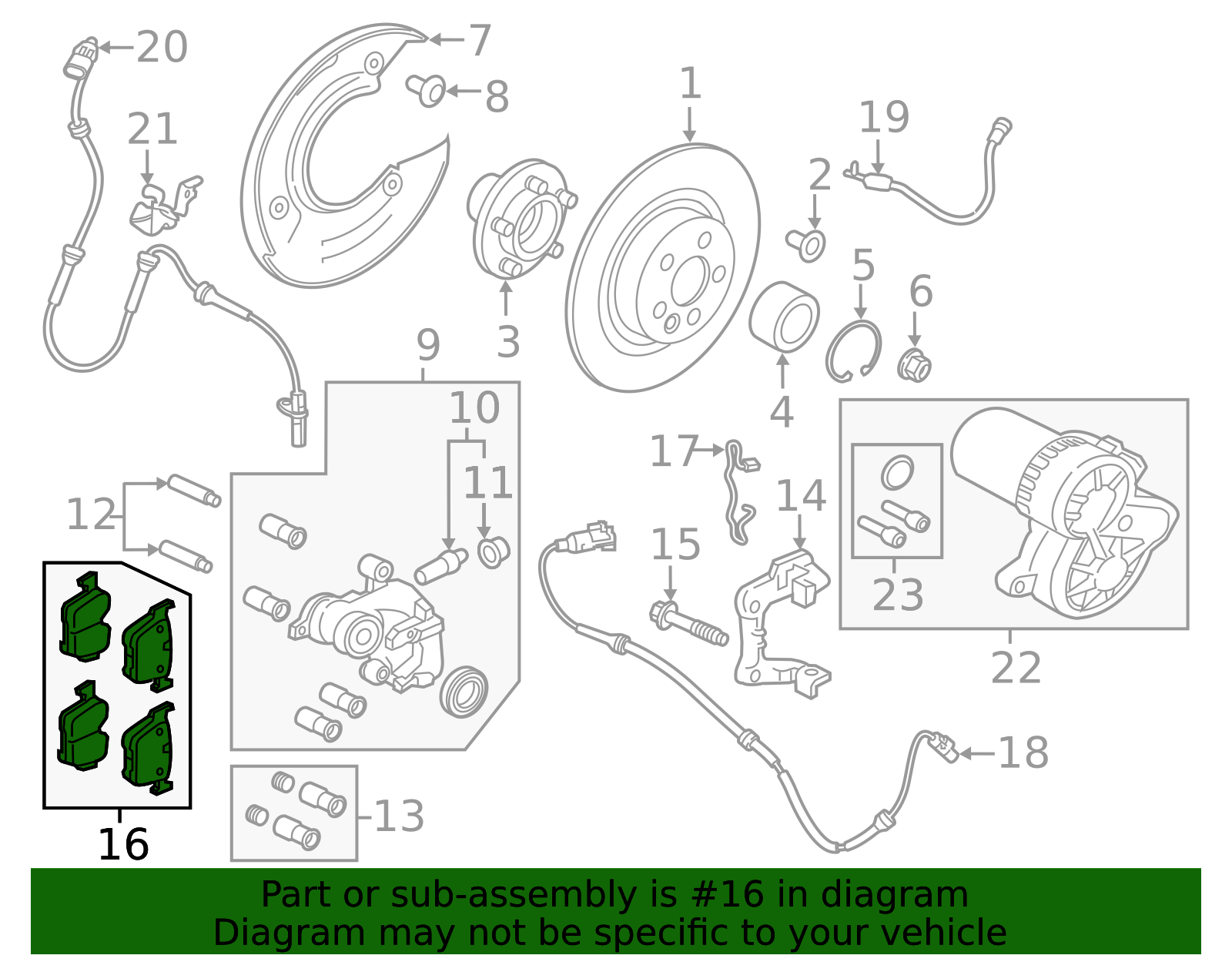 Genuine OEM Disc Brake Pad Set Part# LR160504 Fits 2020-2025 Land