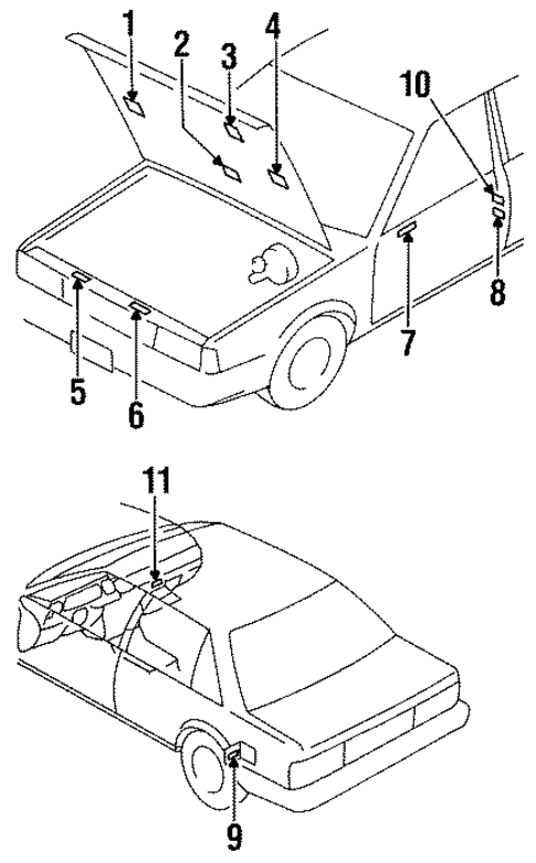 Labels for 1990 Nissan Sentra #0