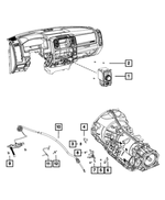 56054273AL - 8HP70; 8-Speed; Automatic Transmission: Transmission Shifter for Ram: 1500, 1500 Classic Image