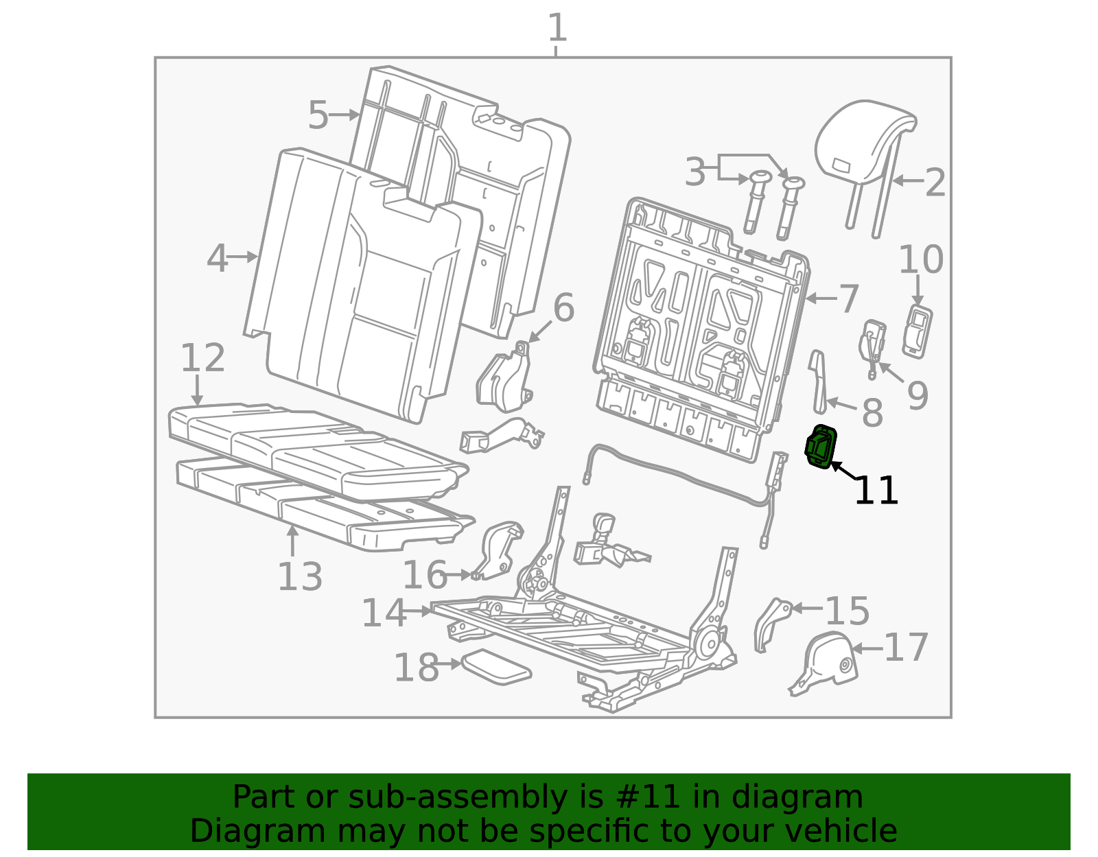 2015-2020 GM Jet Black Rear Seat Anchor Plate Bezel 22974030 | OEM ...