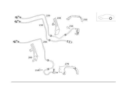 Rear Axle Wiring for 2014 Mercedes-Benz CL550 #0