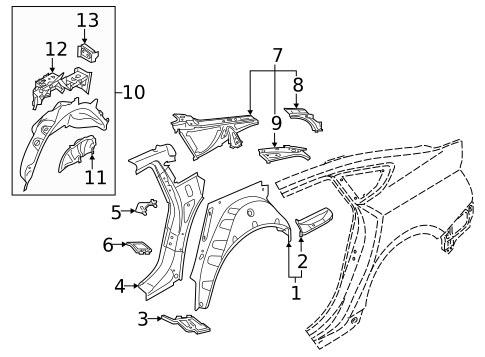 Inner Structure for 2025 Audi A5 Sportback #0