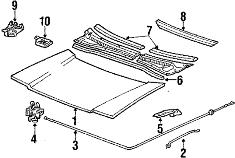 Hood & Components for 1985 Honda Civic #0