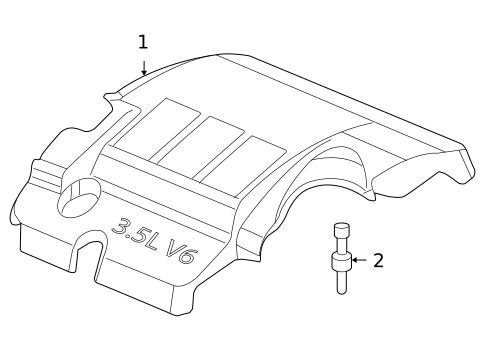 Engine Appearance Cover for 2009 Dodge Journey #0