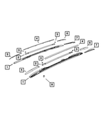 68322320AC - Body Sheet Metal Except Doors: Luggage Rack Side Rail, Right for Mopar Image
