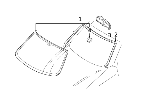 Glass - Windshield for 2005 Kia Sedona #0