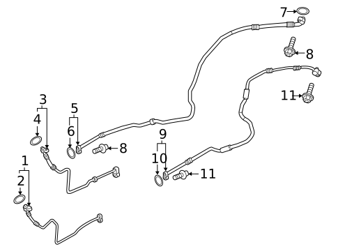 Condenser, Compressor & Lines for 2018 Porsche Cayenne #3