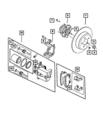 6101782 - Brakes: Push On Round With Teeth Spring Retainer for Mopar Image
