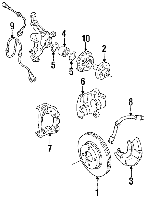 Front Brakes for 1994 Volkswagen Passat #0