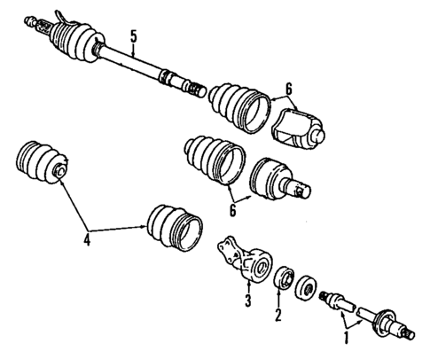 Axle Shafts & Joints for 1991 Ford Probe #0