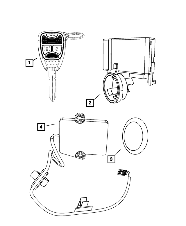 68209838AA - Electrical: Control Module Receiver, Export for Mopar Image image