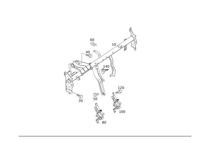9905400 - Front-End Assembly, Front Panel: Hexagon Head Screw for Mercedes-Benz Image image
