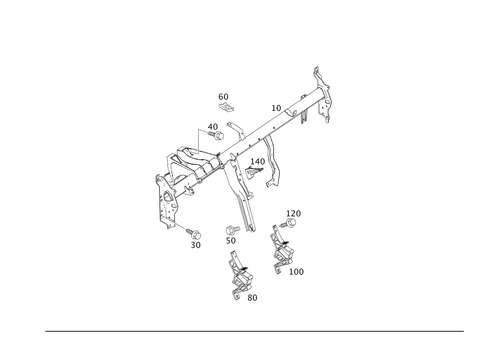 Crossmember Under Instrument Panel for 2014 Mercedes-Benz E400 #0