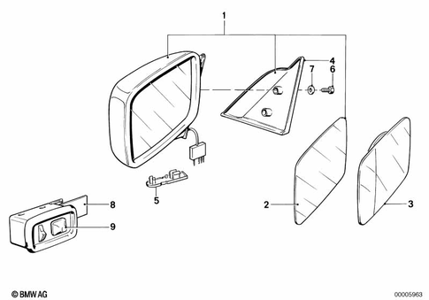 Outside Mirror for 1986 BMW 524td #0