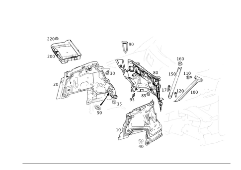 Engine Compartment Partition Wall, Wheel Well Detachable Parts for 2026 Mercedes-Benz E53 AMG #0