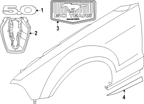 Exterior Trim - Fender for 2025 Ford Mustang #0